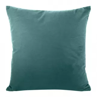 Poszewka na poduszkę 45x45 cm welwetowa turkusowa z drobnym strukturalnym wzorem MILO
