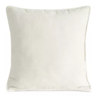 Poszewka na poduszkę 45x45 cm beżowa z szenilowej tkaniny z wypustką na brzegach KLARA 04