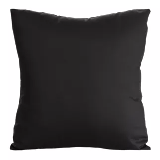 Poszewka na poduszkę 40x40 cm z satyny bawełnianej, gładka czarna DINA Diva Line