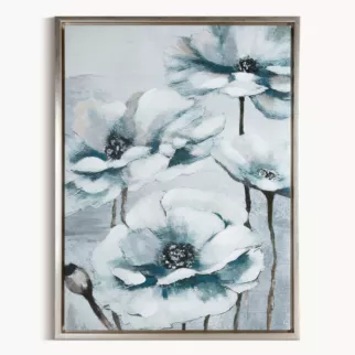 Obraz ręcznie malowany na płótnie z motywem kwiatów