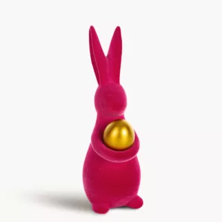 Wielkanocna figurka w kształcie zajączka o strukturalnym meszkowym wykończeniu