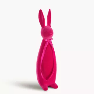 Wielkanocna figurka w kształcie zajączka o strukturalnym meszkowym wykończeniu