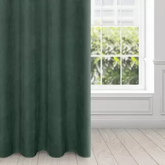 Zasłona zielona z matowego welwetu 140x250 cm przelotka - MILO