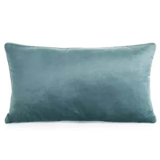 Poduszka 30 x 50 cm welwetowa ciemnoniebieska z kontrastującą lamówką GAJA 3