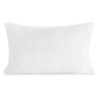 Poszewka na poduszkę 30x50 cm biała z miękkiej futrzanej tkaniny NINA