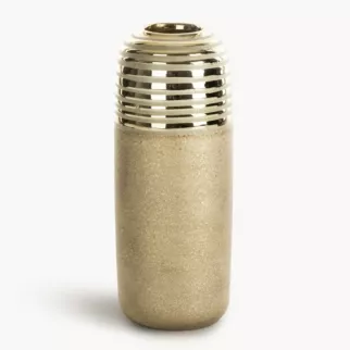 Wazon dekoracyjny ELARA łączący matową powierzchnie z błyszczącym wzorem