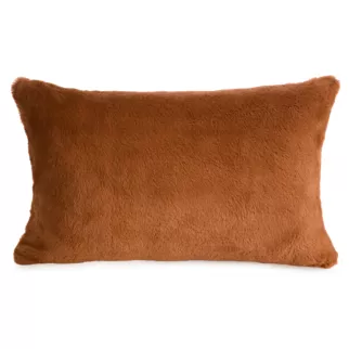 Poszewka na poduszkę 30x50 cm ceglasta z miękkiej futrzanej tkaniny NINA