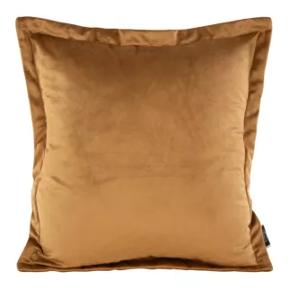 Poszewka na poduszkę 45x45 cm welwetowa miodowa z ozdobnymi brzegami RIA Diva Line