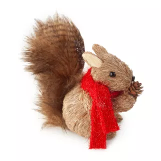 Figurka świąteczna urocza WIEWIÓRKA w szaliku