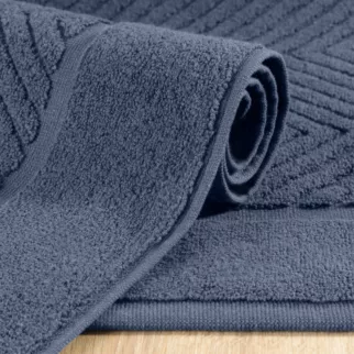 REINA LINE Dywanik łazienkowy z bawełny frotte zdobiony wzorem w zygzaki