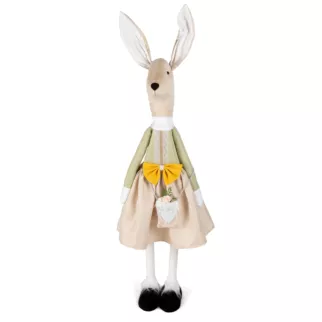 Duża stojąca figurka wielkanocna ZAJĄC w uroczym ubranku