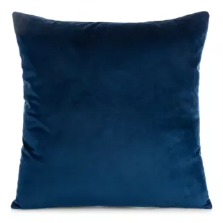 Poszewka na poduszkę 45x45 cm welwetowa, gładka granatowa o delikatnym połysku GAJA 1