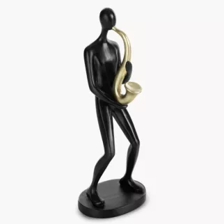 Figurka dekoracyjna mężczyzny z saksofonem