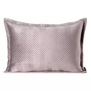 Poszewka na poduszkę 50x70 cm welwetowa, pudrowa pikowana w jodełkę metodą hot press SOFIA Eurofirany Premium