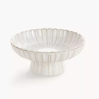 Misa dekoracyjna na stopce AVRIL z przecieranym wzorem w stylu eko