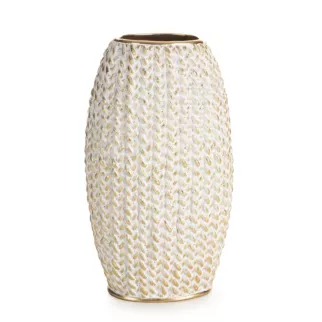Wazon dekoracyjny MOLI zdobiony wzorem plecionego sweterka