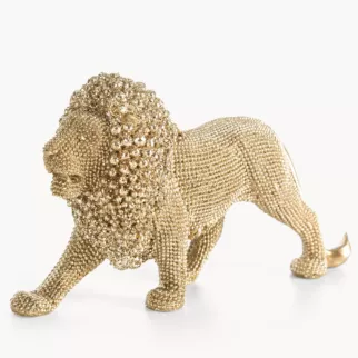 Figurka szampańska Lew o drobnym strukturalnym wzorze 23x6x12 cm ELDO 4