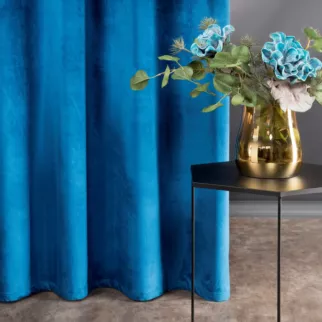 Zasłona welwetowa granatowa z połyskiem 140x250 cm przelotka - SAMANTA