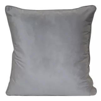 Poszewka na poduszkę 45x45 cm welwetowa kolor szarobeżowy z wypustką na brzegach SIBEL PIERRE CARDIN