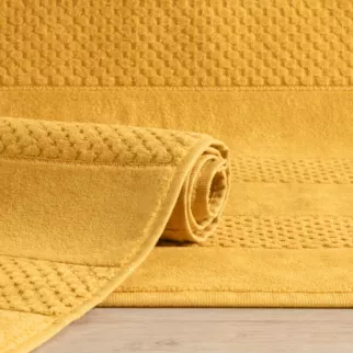 Dywanik łazienkowy bawełniany zdobiony geometrycznym wzorem 60x90 cm  JESSI