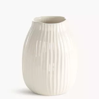 Wazon kremowy w wytłaczanym wzorem 15x21 cm JENNY - kolekcja SEA SUMMER