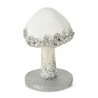 Figurka dekoracyjna świąteczna GRZYBEK z lśniącymi drobinkami