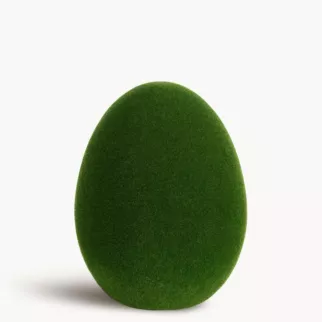 Wielkanocna figurka w kształcie jajka o strukturalnym meszkowym wykończeniu