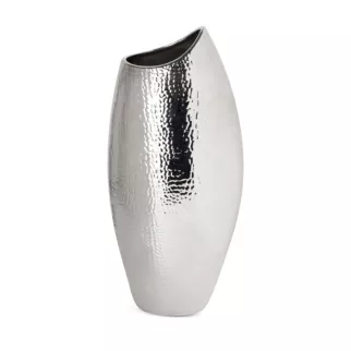 Wazon dekoracyjny ERNA z dolomitu srebrny