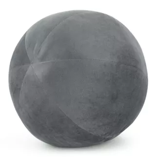 Poduszka dekoracyjna w formie kuli średnica 24 cm welwetowa grafitowa GAJA