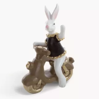 Wielkanocna figurka zajączka na skuterku