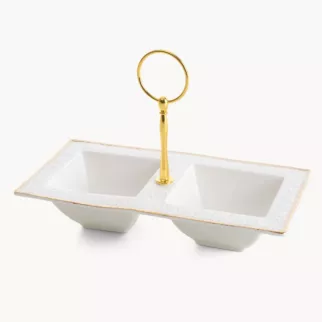 Miseczki ceramiczne zdobione złotymi akcentami OLIVIA - kolekcja AMAROSA