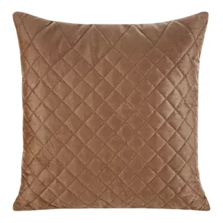 Poszewka na poduszkę 40x40 cm welwetowa ceglasta pikowana metodą hot press w geometryczny wzór LUIZ 3 DESIGN 91