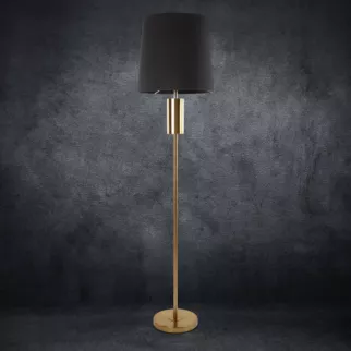 Lampa stojąca do salonu czarna LETI w minimalistycznym stylu