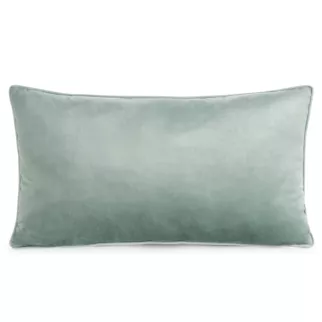 Poduszka 30 x 50 cm welwetowa ciemnomiętowa z kontrastującą lamówką GAJA 3