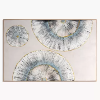 Obraz ręcznie malowany na płótnie z motywem geometrycznym