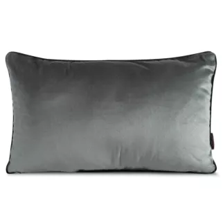 Poduszka 30 x 50 cm welwetowa stalowa z kontrastującą lamówką GAJA 3