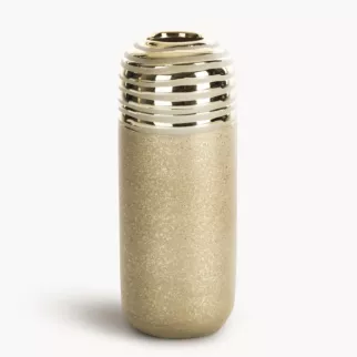 Wazon dekoracyjny ELARA łączący matową powierzchnie z błyszczącym wzorem