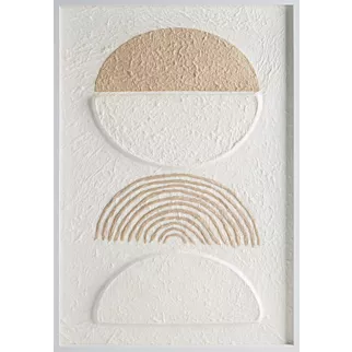 Obraz z wyraźną strukturą w stylu boho oprawiony w ramę