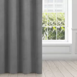 Zasłona stalowa z matowego welwetu 140x250 cm przelotka - MILO