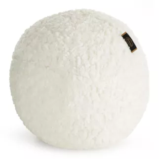 Poduszka w formie kuli średnica 24 cm z tkaniny typu bukla kremowa BUKLA 09