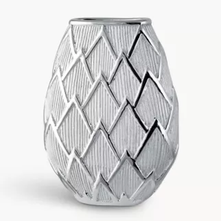 Wazon dekoracyjny SAELA z lśniącym geometrycznym wzorem