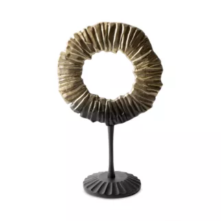 Metalowa figurka KELSI  złoto-czarna obręcz