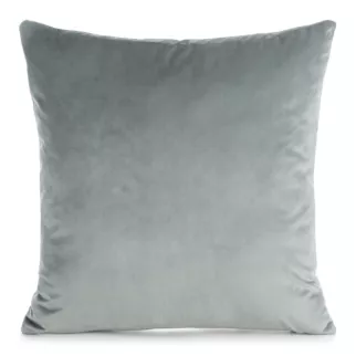 Poszewka na poduszkę 45x45 cm welwetowa, gładka srebrna o delikatnym połysku GAJA 1
