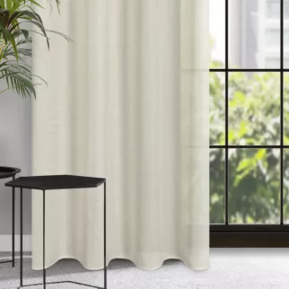 Zasłona naturalna o luźnym splocie w stylu cottage core 140x250 cm przelotka - LIDIA