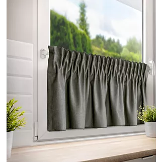 Zazdrostka popielata z tkaniny o płóciennym splocie 140x45 cm taśma  LENA