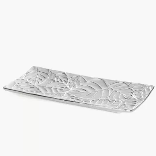Patera dekoracyjna MIRIAM z tłoczonym wzorem liści