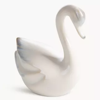 Figurka dekoracyjna łabędź  kremowa 13x7x15 cm AVANI