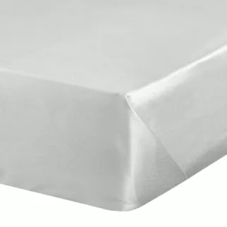 Prześcieradło gładkie bez gumki 160x210 cm z satyny bawełnianej kolor jasnoszary 125 g/m2 NOVA