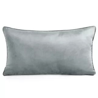 Poduszka 30 x 50 cm welwetowa stalowa z kontrastującą lamówką GAJA 3