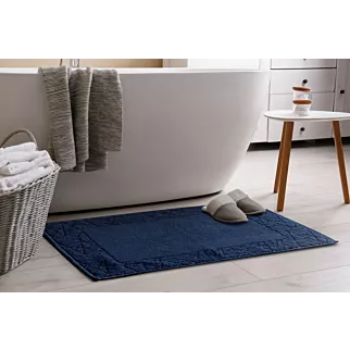 Dywanik łazienkowy NIKA z bawełny zdobiony geometrycznym wzorem